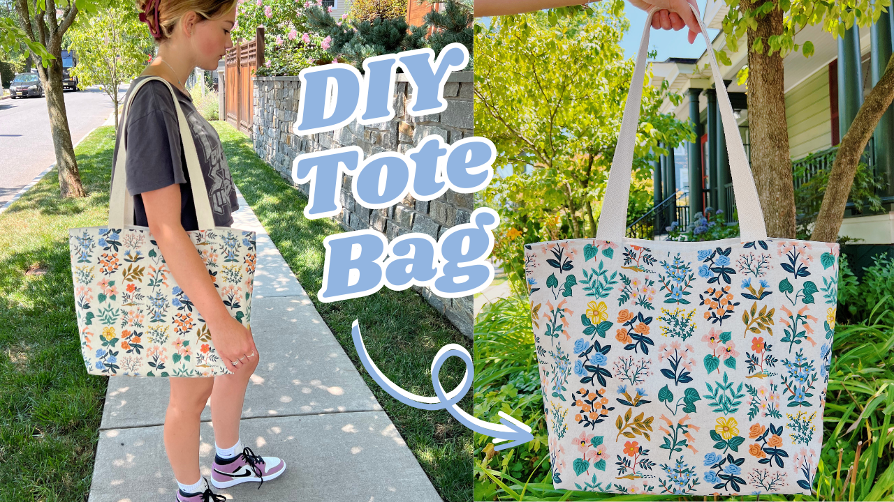 5 Easy Tote & Everyday Bag Patterns to Sew Summer Tote Bag Tutorial